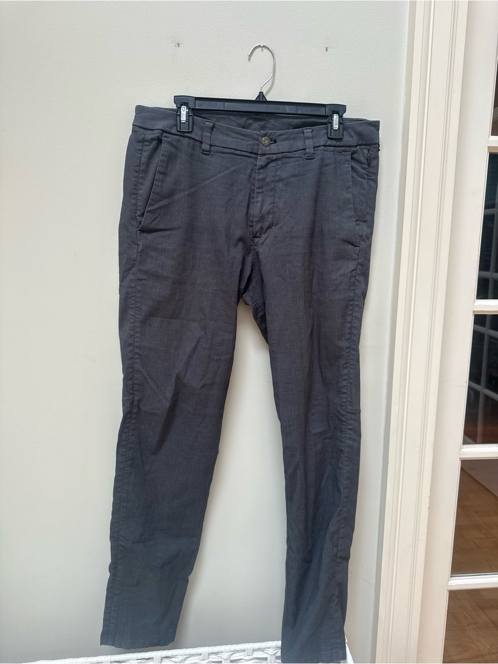 Lululemon Men Commission Pant Slim 33 x 30 LM5ABYS Cotton Gray